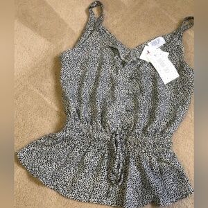 Sienna Sky Black and White Sleeveless Blouse